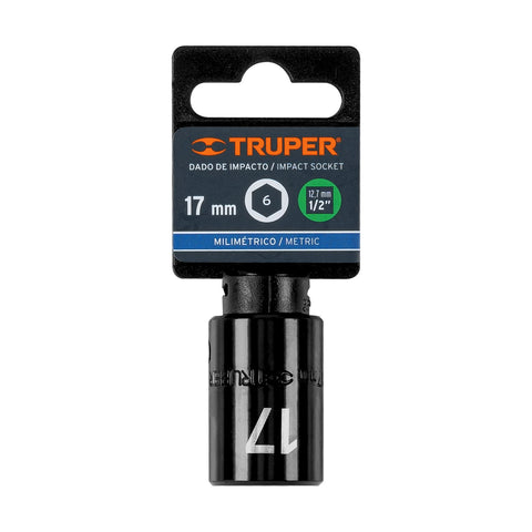 Dado cuadro 1/2' de impacto 6 puntas de 17 mm, Truper | D-7417-M | 12417