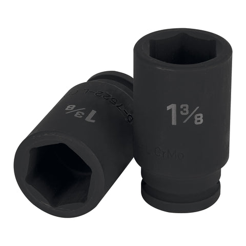Dado largo de impacto de 1-3/8', 6 puntas, cuadro 3/4' | D-7522-L | 12440