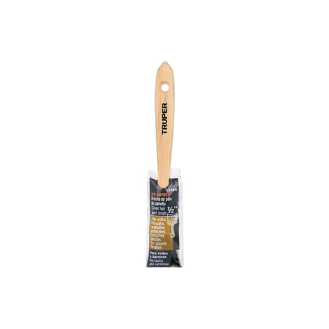 Brocha pelo de camello de 1/2' con mango de madera, TRUPER | BRT-1/2C | 12465