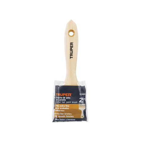 Brocha pelo de camello de 2' con mango de madera, TRUPER | BRT-2C | 12468