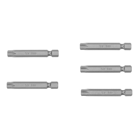 Estuche con 5 puntas torx T40 con seguro largo 2', Expert | PUDE-6240 | 12485