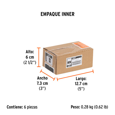 Estuche con 5 puntas hexagonales de 1/4mm largo 1', Expert | PUDE-7125 | 12493