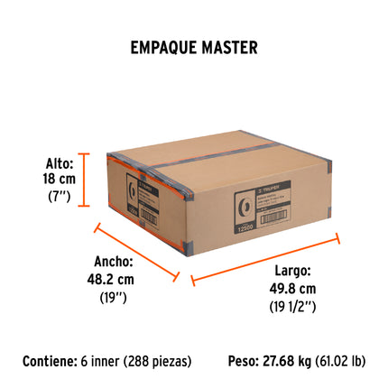 Cinta de aislar de 18 m x 19 mm, negra, Truper | M-33 | 12500