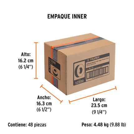 Cinta de aislar de 18 m x 19 mm, negra, Truper | M-33 | 12500