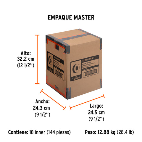 Cinta de aislar de 18 m x 19 mm, roja, Truper | M-33R | 12504