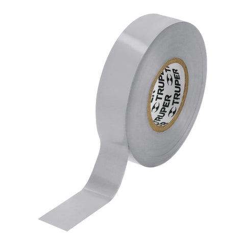 Cinta de aislar de 18 m x 19 mm, gris, Truper | M-33G | 12507