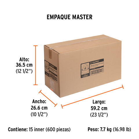 Cinta sella roscas 3/4' x 7m, uso general, TRUPER | CTF-3/4 | 12521