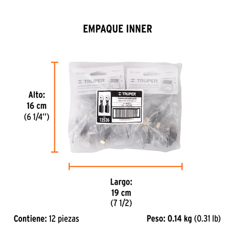 Bolsa con 2 carbones de repuesto para CEP-12, TRUPER | CB-CEP-12 | 12536