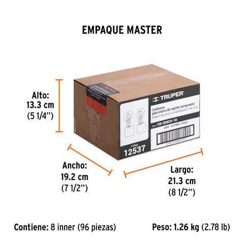 Bolsa con 2 carbones de repuesto para SINCO-10, TRUPER | CB-SINCO-10 | 12537