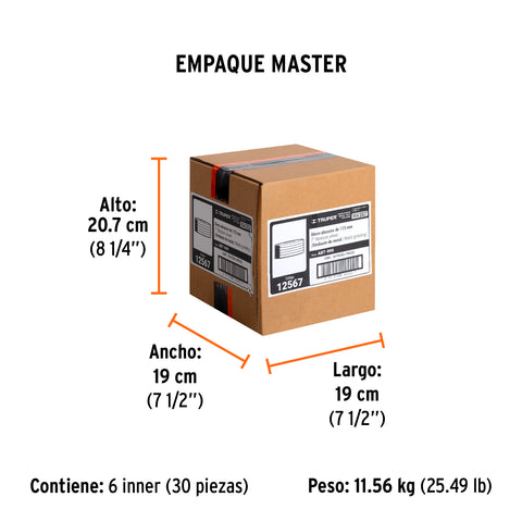 Disco Tipo 27 de 7' x 6.4 mm para desbaste de metal, Truper | ABT-999 | 12567