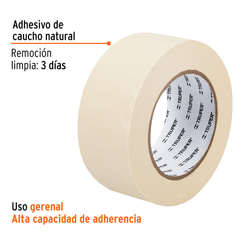 Cinta masking tape de 2' x 50 m, Truper | MSK-2 | 12593