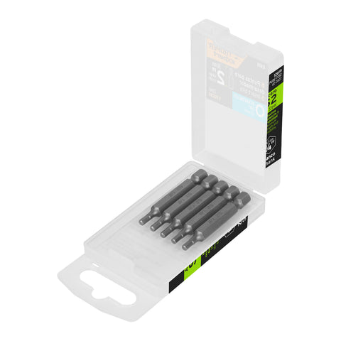 Estuche con 5 puntas hexagonales de 1/8mm largo 2', Expert | PUDE-7212 | 12619