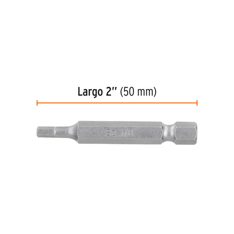 Estuche con 5 puntas hexagonales de 1/8mm largo 2', Expert | PUDE-7212 | 12619