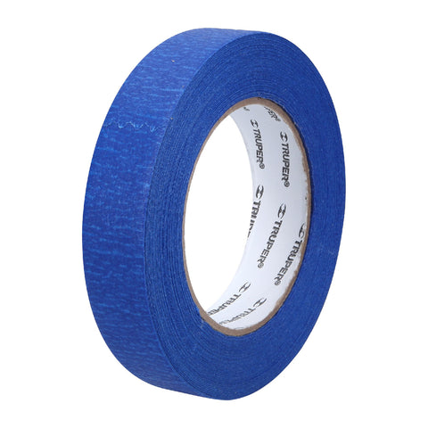 Cinta masking tape azul de 1' x 50 m para pintor, Truper | MSK-1A | 12622