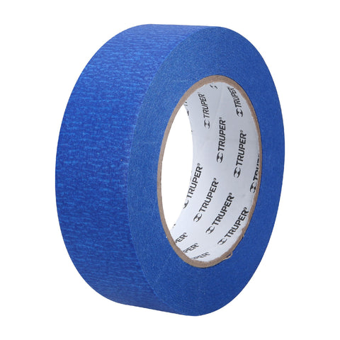 Cinta masking tape azul de 1-1/2' x 50 m para pintor, Truper | MSK-1-1/2A | 12623