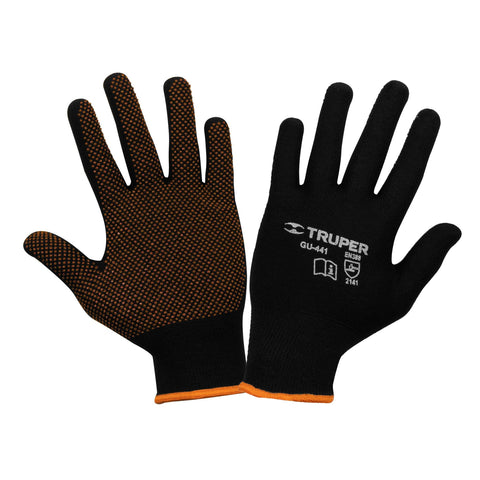 Guantes de poliéster con puntos de PVC en palma, CH, TRUPER | GU-441 | 12650