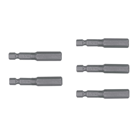 Estuche con 5 puntas hexagonales de 5/16mm largo 2', Expert | PUDE-7231 | 12654