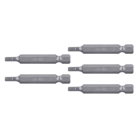 Estuche con 5 puntas hexagonales de 3 mm largo 2', Expert | PUDE-7203 | 12692