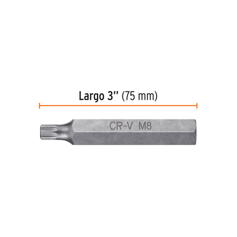 Estuche con 3 puntas bristol M8 largo 3', Truper Expert | PUDE-8208 | 12707