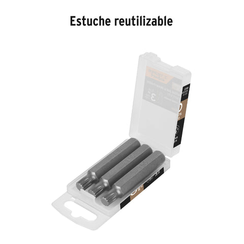 Estuche con 3 puntas bristol M10 largo 3', Truper Expert | PUDE-8210 | 12709