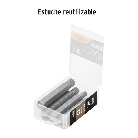 Estuche con 4 puntas brístol combinadas largo 3', Expert | PUDE-8204 | 12715