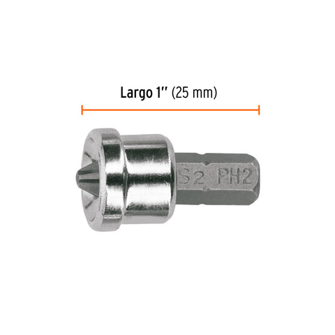 Estuche con 5 puntas cruz PH2 muro de yeso largo 1', Expert | PUDE-1205 | 12717