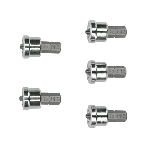 Estuche con 5 puntas cruz PH2 muro de yeso largo 1', Expert | PUDE-1205 | 12717