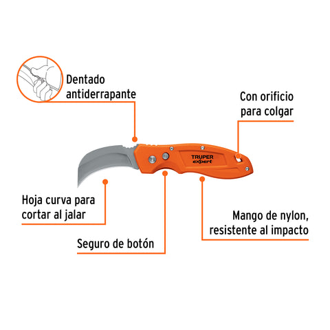 Cuchillo abatible 7' para linóleo con mango de nylon, Expert | CULI-5X | 12725