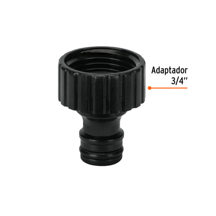 Conector 3/4' rápido hembra de ABS, sistema click, Truper (CLICK-F)