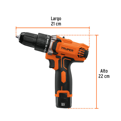 Rotomartillo compacto 3/8', 12V, 1 batería 2Ah, PRO | ROTI-12AC | 12793
