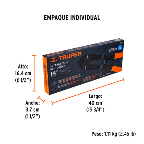 Cortapernos 14', profesional, TRUPER | CP-14X | 12831