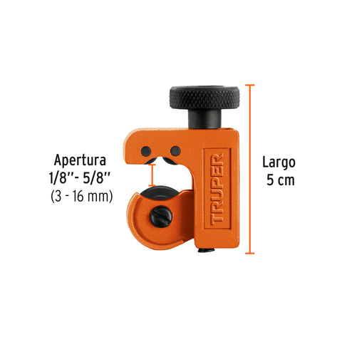 Mini cortador de tubo de cobre 1/8' a 5/8' cuchilla 18 mm | COT-16 | 12850