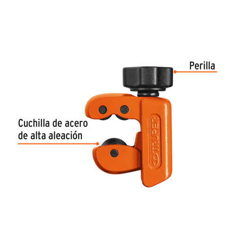 Mini cortador de tubo de cobre 1/8' a 1-1/8' cuchilla 18 mm | COT-30E | 12851