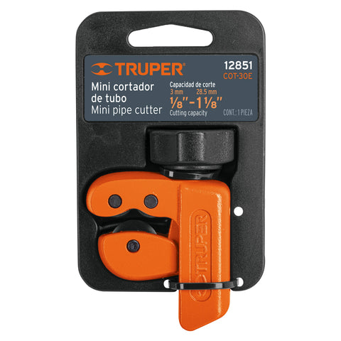 Mini cortador de tubo de cobre 1/8' a 1-1/8' cuchilla 18 mm | COT-30E | 12851