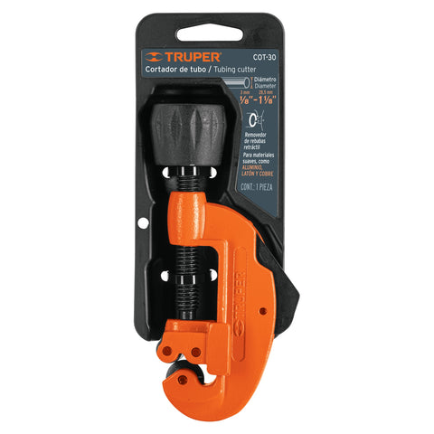 Cortador de tubo de cobre 1/8' a 1-1/8' cuchilla 17mm,Truper | COT-30 | 12853