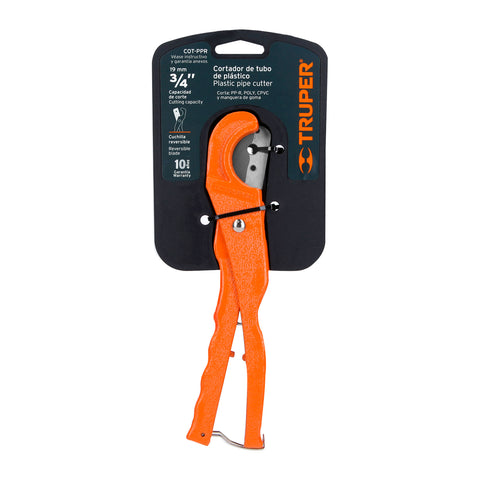 Cortador de tubo de plástico, corte 3/4' (19 mm), TRUPER | COT-PPR | 12857