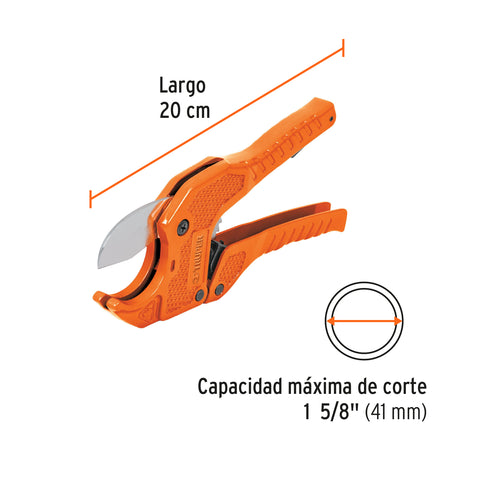Cortador de tubo de plástico, corte 1-5/8' (41 mm), TRUPER | COT-PVC | 12860