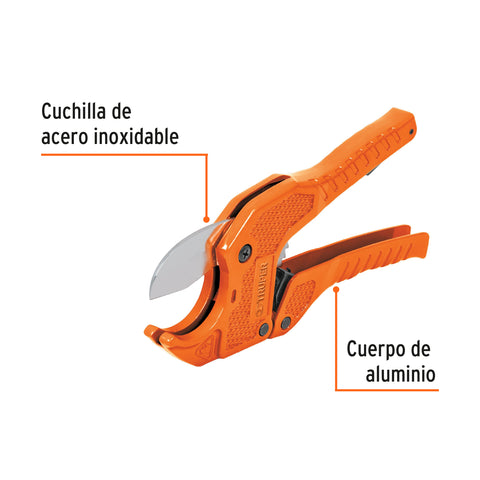 Cortador de tubo de plástico, corte 1-5/8' (41 mm), TRUPER | COT-PVC | 12860