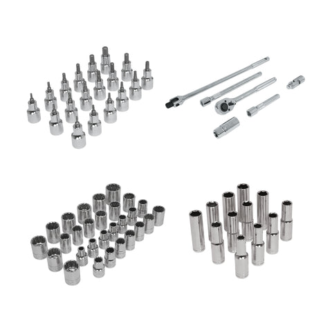 Juego de 64 herramientas cuadro 1/2' std y mm para mecánico | JD-1/2X64MP | 12892