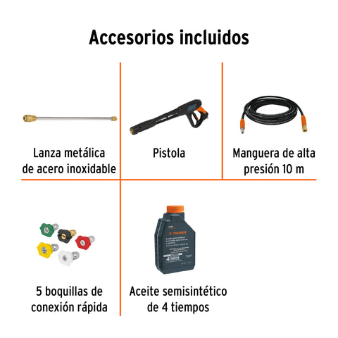 Hidrolavadora con motor a gasolina, 4000 PSI, Truper | LAGAS-4000 | 12910