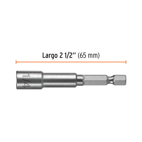 Estuche con 5 dados magnéticos de 1/4' largo 2-1/2', Expert | PUDE-9025 | 12939