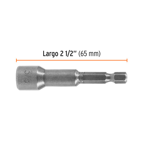 Estuche con 5 dados magnéticos de 3/8' largo 2-1/2', Expert | PUDE-9027 | 12940