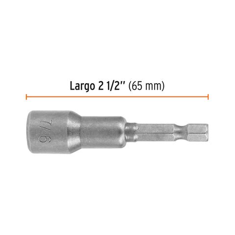Estuche con 5 dados magnéticos de 7/16' largo 2-1/2', Expert | PUDE-9087 | 12943
