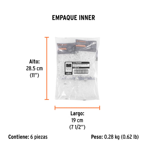 Bolsa con 200 separadores de 2 mm de losetas, TRUPER | SELO-20 | 12972