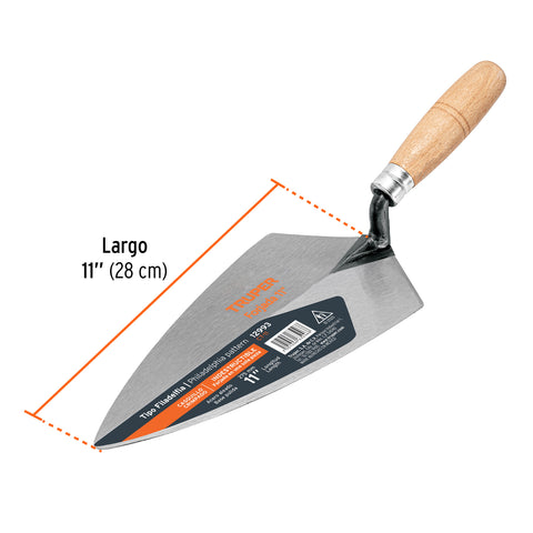 Cuchara para albañil 11' forjada tipo Filadelfia, TRUPER | CT-11 | 12993