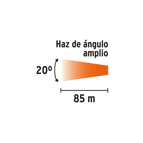 Linterna plástica 1 LED 80 lm con 2 pilas AA, Truper | LIPLA-80 | 13018