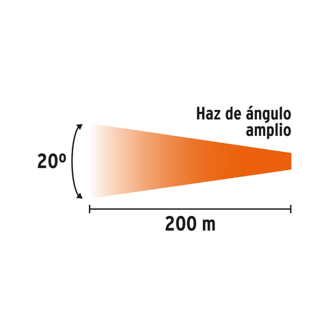 Linterna plástica 1 LED 180 lm con 2 pilas D, Truper | LIPLA-180 | 13019