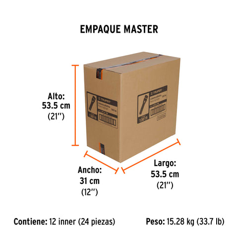 Linterna plástica 1 LED 180 lm con 2 pilas D, Truper | LIPLA-180 | 13019