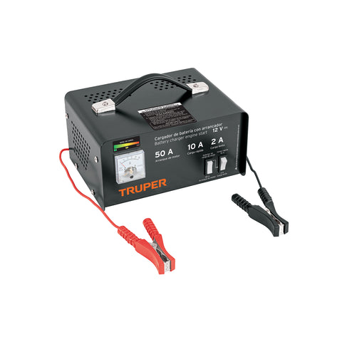 Cargador de baterías 10 A, arrancador de 50A, 12V/24V | CARBA-50 | 13027