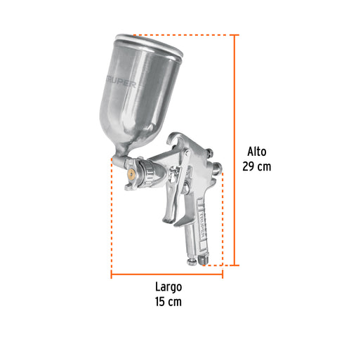 Pistola para pintar LVMP vaso aluminio, 1.7 mm, TRUPER | PIPI-421 | 13061